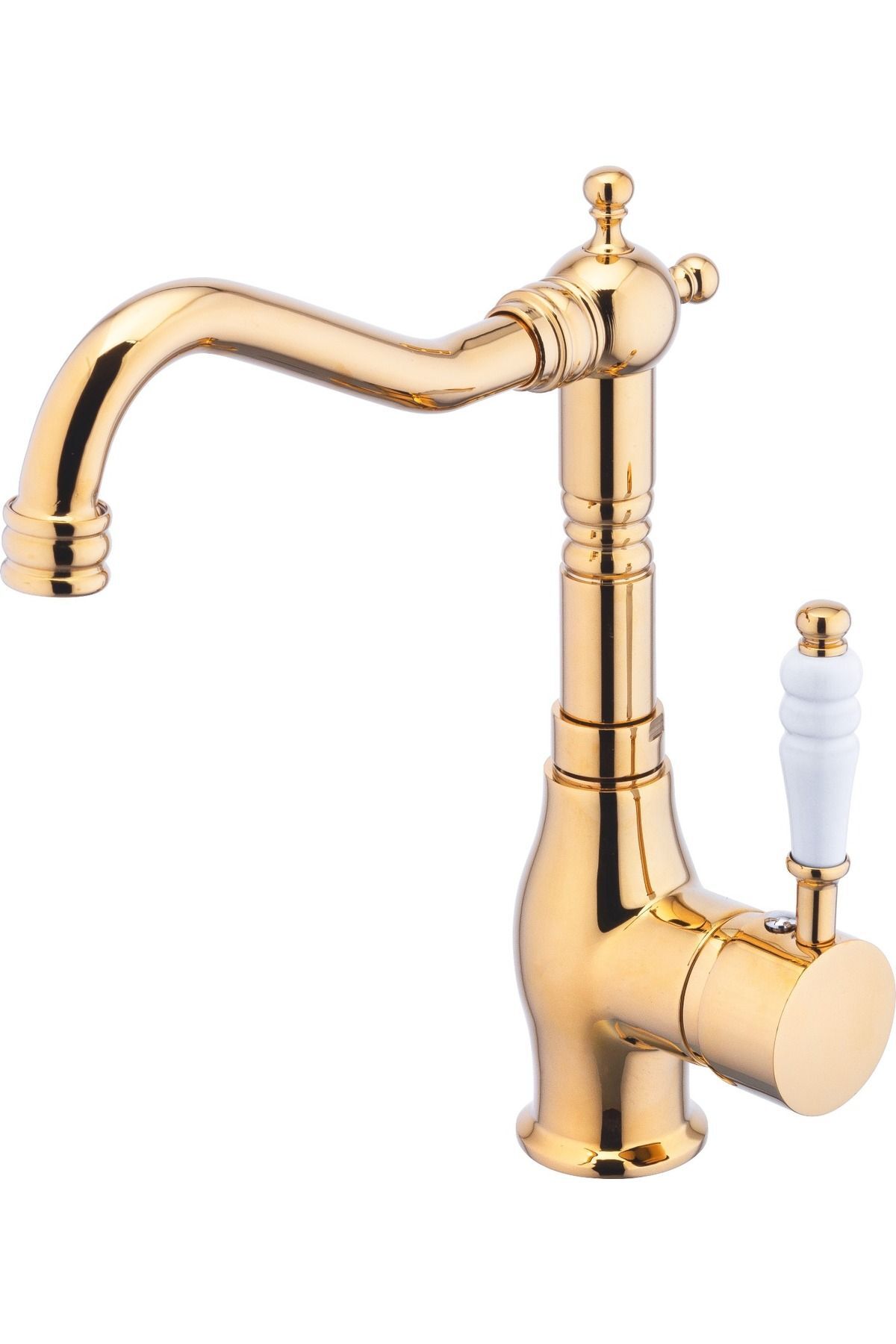 Gold Lavabo Bataryası Kolay Abdest Yüksek Model Klasik Armatür Gold Lavabo Musluğu
