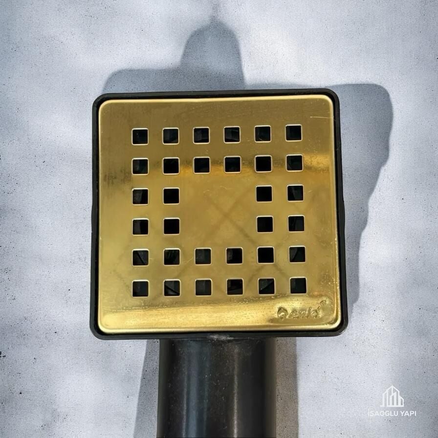 Gold Yer Sifonu Gold Kanal Süzgeç 10*10 Gold Banyo Gider