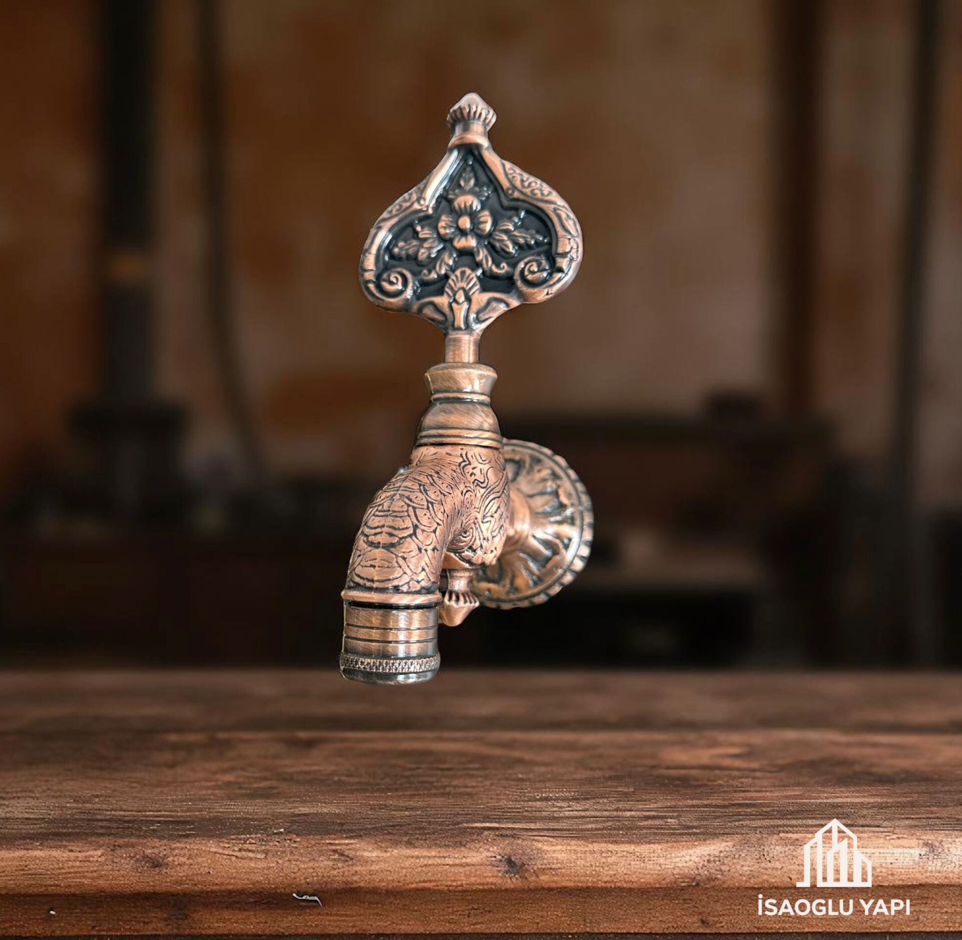 Kurna Musluğu Vintage Tasarım Bakır Renk Özel Tasarım Hamam Kurna Musluğu