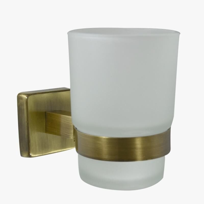 Antik Gold Diş Fırçalık Premium Pirinç Malzeme Eskitme Gold Banyo Diş Fırçalık