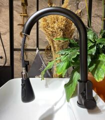 Mat Siyah Ginza Spiralli Mutfak Armatür