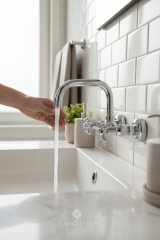 Duvardan Mutfak ve Banyo Bataryası Retro Klasik Tasarım Döner Borulu Armatür Krom Renk Pirinç Ürün