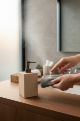 Traverten Sabunluk Antik Gold Doğal Taş Mermer Banyo Sabunluk Özel Tasarım