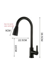 Siyah Mat Oynar Başlıklı Fonksiyonlu Spiralli Eviye Mutfak Lavabo Batarya Pirinç Malzeme