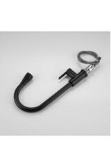 Siyah Mat Oynar Başlıklı Fonksiyonlu Spiralli Eviye Mutfak Lavabo Batarya Pirinç Malzeme