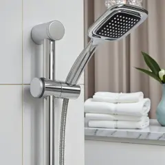 Duş Sistemi Kare Modern Tasarım Gümüş Renk Sürgülü Banyo Duş Seti Duş Başlığı