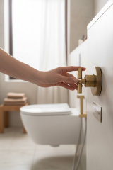 Antik Gold Taharet Musluğu Ankastre Gömme Rezervuar Asma Klozet Taharet Musluğu Hepsine Uyumludur