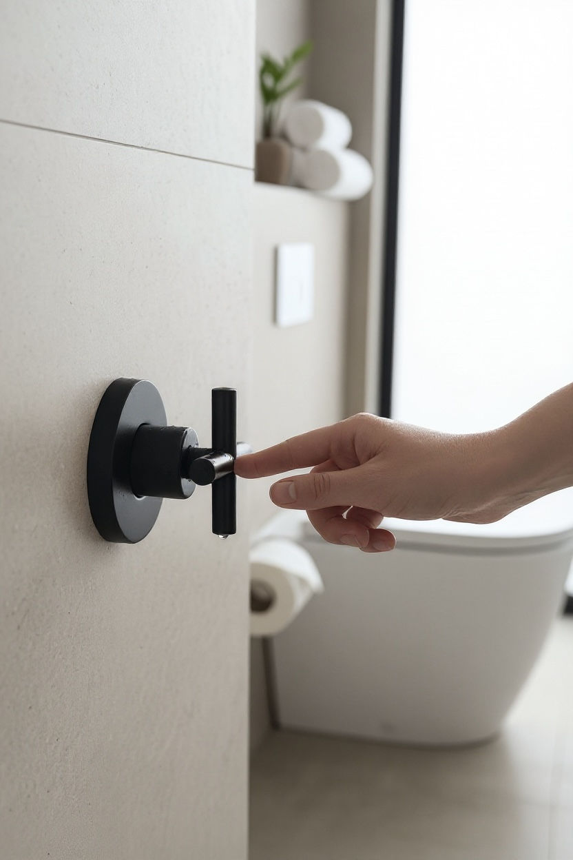 Siyah Taharet Musluğu Ankastre Walf Bütün Asma Klozetlerle Uyumlu Siyah Taharat Musluğu