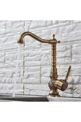 Mutfak Evye Banyo Lavabo Bataryası Antik Desenli 7 Yıl Garantili Ithal