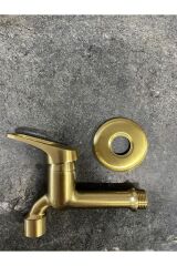 Mat Gold Musluk Mat Altın Aç Kapa Sistem Tuvalet Musluğu Mat Gold Batarya