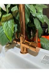 Bronz Mutfak Bataryası Arıtmalı Evye Musluğu Bakır Bronz Armatür Arıtıcılı