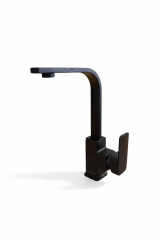 Mat Siyah Lavabo Bataryası 360 Derece Dönebilen Yüksek Model Banyo Lavabo Armatür Siyah