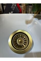 Mat Gold Arıtmalı Mutfak Bataryası Mat Gold Gider Dahil Set Fırçalanmış Gold Arıtıcılı Armatür