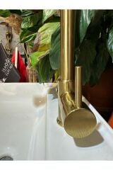 Mat Gold Arıtmalı Mutfak Bataryası Mat Gold Gider Dahil Set Fırçalanmış Gold Arıtıcılı Armatür