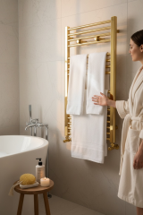 Gold Havlupan 50x70 Ebat Banyo Altın Havlupan Vanalar Dahil Set