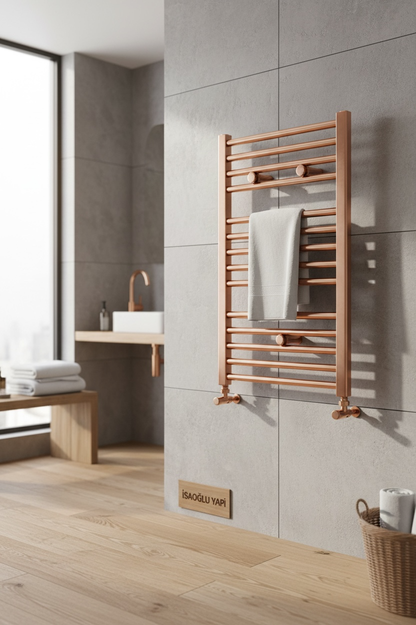 Bakır Banyo Havlupan 50x70 Ebat Bakır Havlupan Seti Bronz Renk