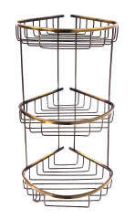 Antik Gold Üçlü Şampuanlık Köşelik Eskitme Antik Pirinç Materyal Paslanmaz Garantili