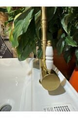 Mat Gold Mutfak Bataryası Zen Design Mat Altın Evye Armatür Vintage Gold