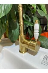 Mat Gold Mutfak Bataryası Zen Design Mat Altın Evye Armatür Vintage Gold