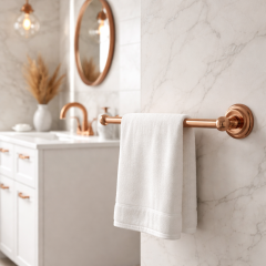 Bakır Vintage Havluluk Rulo Havlu Kağıt ve Normal Havlu İçin Çiftli Kullanım Bronz Banyo Havluluğu