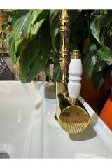 Gold Mutfak Bataryası Zen Design Evye Armatür Vintage Klasik Batarya