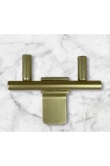 Mat Gold Bornozluk Mat Gold İkili Askılık Banyo Havluluk Bornozluk
