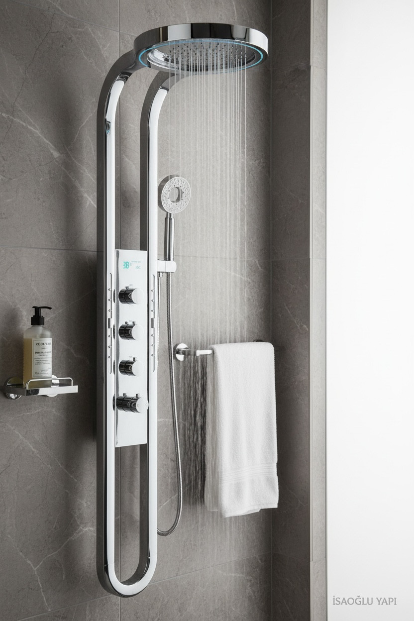 Duş Seti Özel Tasarım Relax Gösterge Panelli Masajlı Yağmurlama Komple Duş Sistemi
