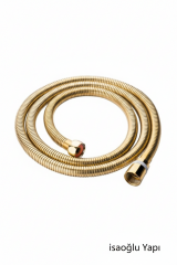 Gold Duş Zinciri 150 Cm Duş Hortumu Paslanmaz Materyal Esnek Spiral