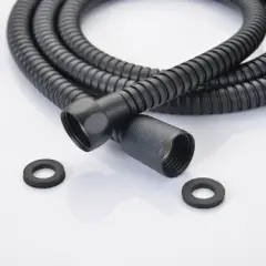 Siyah Duş Hortumu 150 Cm Esnek Duş Zinciri Esnek Duş Spirali Mat Siyah