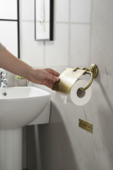 Eskitme Antik Vintage Kapaklı Tuvalet Kağıtlık Özel Tasarım Pirinç Malzeme Paslanmaz Kağıtlık