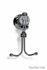 Banyo Bornozluk Kristalli Özel Tasarım Paslanmaz Pirinç Krom Renk Taşlı Havluluk