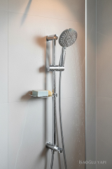 Duş Seti Paslanmaz Çelik Oval Tasarım Yoğun Akışlı Tazzik Ayarlı Sürgülü Duş Sistemi