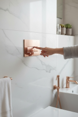 Bakır Gömme Rezervuar Butonu Bronz Asma Klozet Uyumlu Basma Butonu