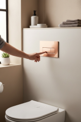 Bakır Gömme Rezervuar Butonu Bronz Asma Klozet Uyumlu Basma Butonu