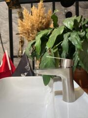Mat Krom İnox Lavabo Armatür Modern Tasarım Lavabo Bataryası