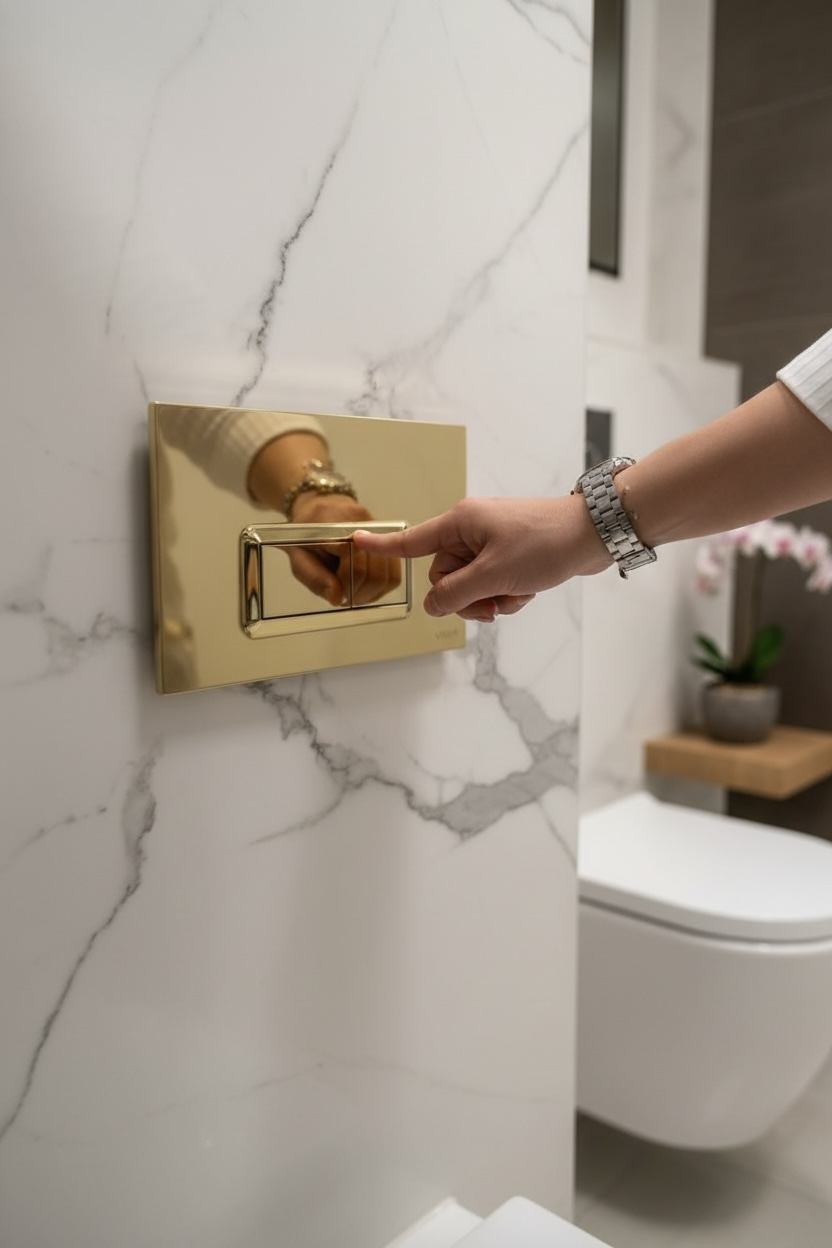 Gold Rezervuar Butonu Asma Klozet Uyumlu Gold Kumanda Paneli