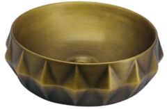 Antik Gold Yuvarlak Çanak Lavabo Eskitme Seramik Lavabo 40x40 Ölçü