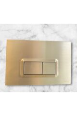 Mat Gold Gömme Rezervuar Mat Gold Taharet Musluğu ve Buton Komple Set Mat Altın Dore Panel