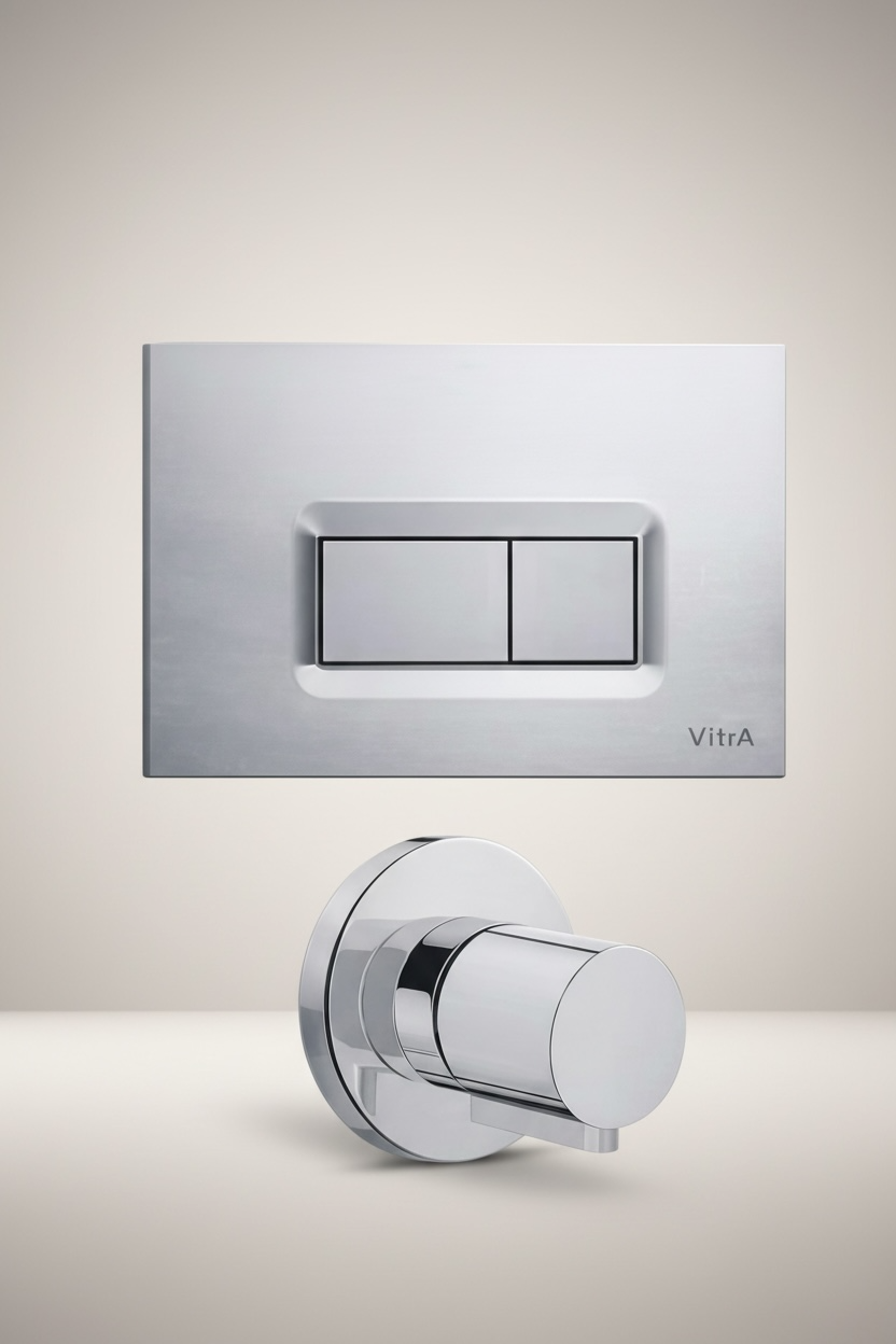 Kumanda Paneli Gömme Rezervuar ve Ankastre Valf Seti Asma Klozet Uyumlu Taharet Musluğu