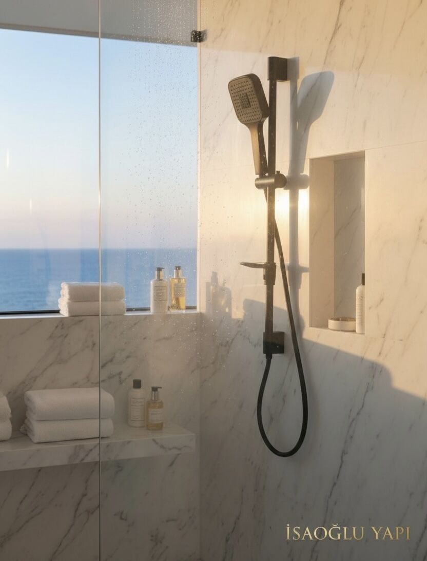 Siyah Duş Sistemi Mat Siyah Büyük El Duşu Paslanmaz Sürgülü Duş Seti