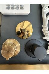 Siyah Gömme Rezervuar Siyah Taharet Musluğu Stop Valf Siyah Buton Kumanda Paneli