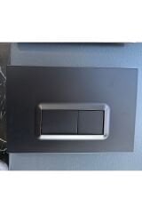 Siyah Gömme Rezervuar Siyah Taharet Musluğu Stop Valf Siyah Buton Kumanda Paneli