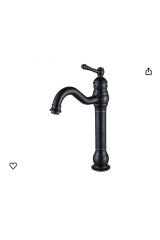 Siyah Çanak Lavabo Bataryası Siyah Vintage Armatür Çanak Lavabo Uyumlu Batarya
