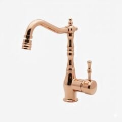 Bakır Lavabo Bataryası Oynar Başlıklı Yüksek Model Retro Bronz Lavabo Armatürü