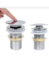 Lavabo Gideri Silver Gümüş Çift Kademe Lavabo Süzgeç Gider