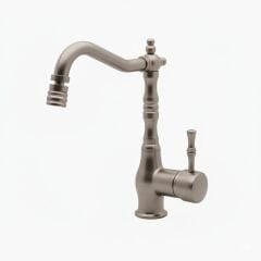 Mat Krom Lavabo Bataryası Oynar Başlıklı Retro İnox Lavabo Armatür Leke ve El İzi Bırakmayan Renk