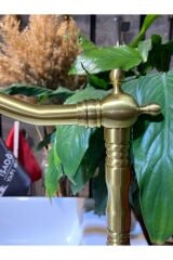 Mat Gold Mutfak Bataryası Mat Gold Evye Musluğu Özel Tasarım Vintage Armatür Mat Altın