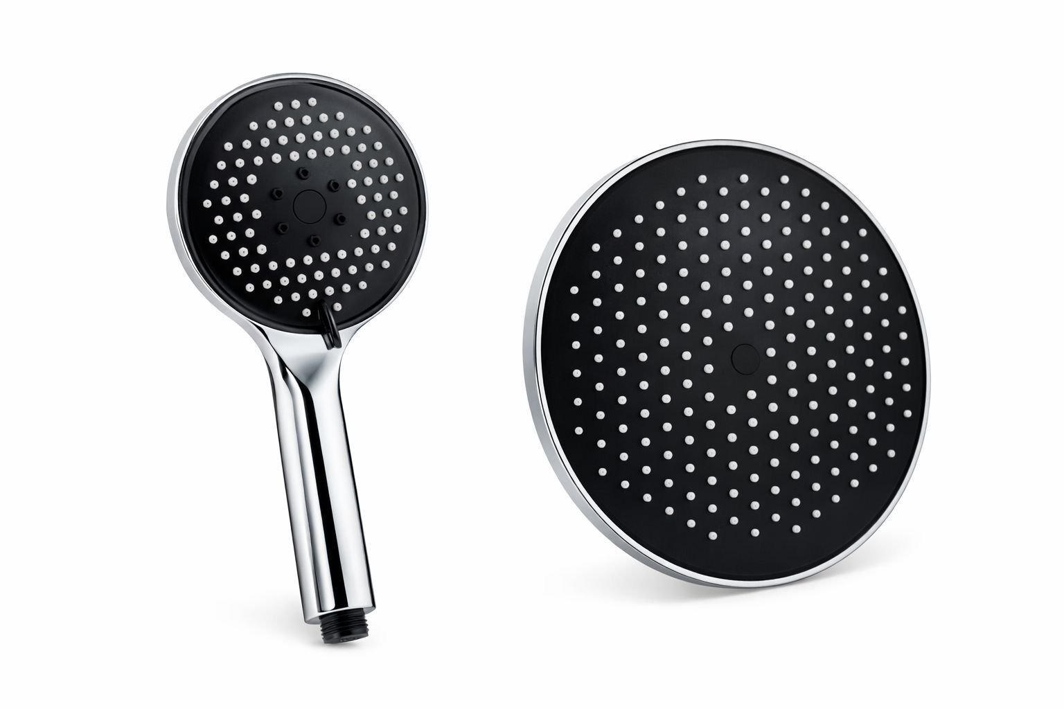 Yuvarlak Tepe Duş Seti ve El Duşu Yoğun Akışlı Tazzikleme Özellikli Bütün Duş Setlerine Uygun İkili