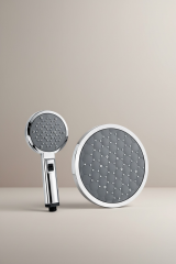 Oval Tepe Duş Sistemi ve El Duşu Yoğun Akış Fonksiyonlu Bütün Duş Setlerine Uygun İkili Set