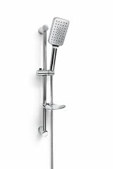 Duş Sistemi Kare Tazziklemeli Paslanmaz Sürgülü Duş Seti Gümüş Renk